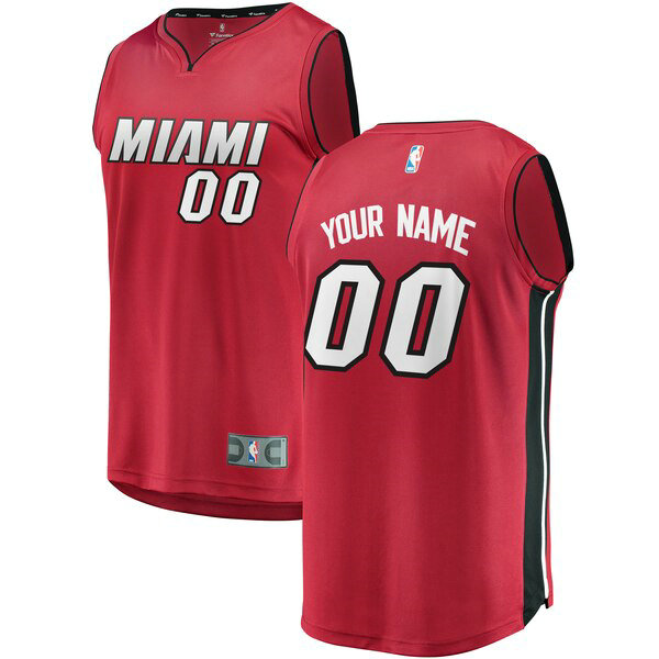 Maillot nba Miami Heat Statement Edition Homme Custom 0 Rouge